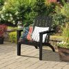 Indoor/Outdoor Acacia Wood Adirondack Lounge Armchair