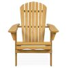 All Weather Adirondack Large Foldable Chair - Natural Finish