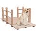 Outdoor Solid Wood 5-Ft Garden Bridge in Natural Wood Finish