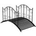 Sturdy Outdoor Rust-Proof 4-Foot Black Metal Arch Garden Bridge - 450 lb Capacity