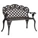 Cast Aluminum Outdoor Garden Bench - Antique Copper
