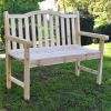 Outdoor Cedar Wood Garden Bench in Natural - 475 lbs Weight Limit