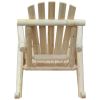 FarmHouse Classical Fir Wood Rocking Adirondack Chair - Set of 2