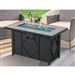42-inch Outdoor Propane Gas Fire Pit Patio Table with Blue Fire Glass