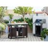 Outdoor Grill Party Caster Bar Serving Cart with Storage