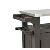 Outdoor Grill Party Caster Bar Serving Cart with Storage