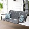 Grey Outdoor 2-Person Heavy Duty Porch Swing - 900 lb Capacity