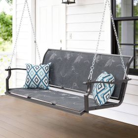 Grey Outdoor 2-Person Heavy Duty Porch Swing - 900 lb Capacity