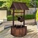 Outdoor Patio Garden Solid Wood Wishing Well Water Fountain with Pump
