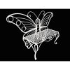 Modern Outdoor Butterfly Garden Bench in White Metal