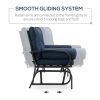 Outdoor Garden Patio Rocking Glider Chair Loveseat - Navy