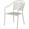 3-Piece Grey Steel Metal Outdoor Patio Furniture Set