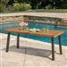 Acacia Wood 69 x 32 inch Outdoor Patio Dining Table in Teak Finish