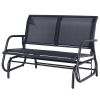 2 Seater Mesh Outdoor Patio Swing Glider - Dark Gray