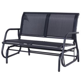 2 Seater Mesh Outdoor Patio Swing Glider - Dark Gray