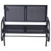2 Seater Mesh Outdoor Patio Swing Glider - Dark Gray