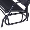 2 Seater Mesh Outdoor Patio Swing Glider - Dark Gray