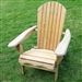Folding Adirondack Chair for Patio Garden in Natural Wood