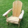 Folding Adirondack Chair for Patio Garden in Natural Wood