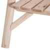 Adirondack Patio 2 Chair Lounger with Center Coffee Table - Natural