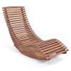 Outdoor Ergonomic Patio Wooden Rocking Chair Lounger