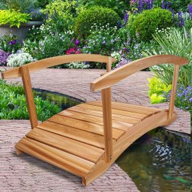 Garden Bridge with Side Rails (size: 3-ft)
