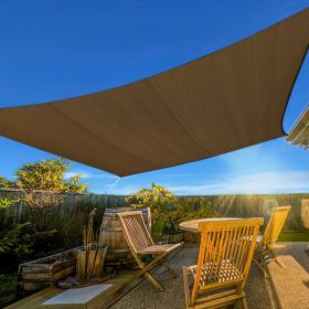 XISHAN 13'X20' Light Grey, Dark Grey, Mocha HDPE Sunshade Sail, 160 Grams (Option: 13X20ft-Mocha)