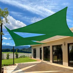 XISHAN 12'X12'X12' Dark Grey, Rust Red, Light Grey, Dark Green, Sand HDPE Sunshade Sail, 160 Grams (Option: 12X12X12ft-Dark Green)