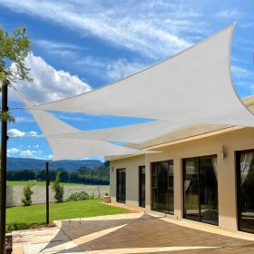 XISHAN 12'X12'X12' Dark Grey, Rust Red, Light Grey, Dark Green, Sand HDPE Sunshade Sail, 160 Grams (Option: 12X12X12ft-Light Grey)