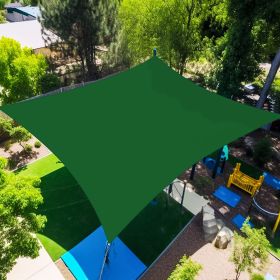 XISHAN 12'X12' Beige, Dark Green HDPE Sunshade Sail, 160 Grams (Option: 12X12ft-Dark Gree)