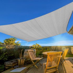 XISHAN 10'X13' Light Grey, Sand, Rust Red, Dark Grey, Cream, Beige HDPE Sunshade Sail, 160 Grams (Option: 10X13ft-Light Grey)