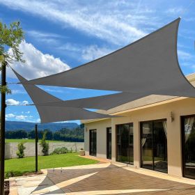 XISHAN 10'X10'X14' Dark Grey, Mocha, Sand, Light Grey HDPE Sunshade Sail, 160 Grams (Option: 10X10X14-Dark Grey)