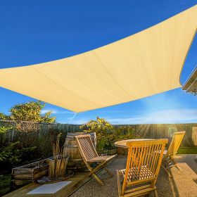 XISHAN 8'X12' Beige HDPE Sunshade Sail, 160 Grams (Option: 8X12ft-Beige)