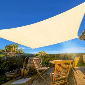 XISHAN 10'X10' Cream, Light Grey, Scarlet, Beige HDPE Sunshade Sail, 160 Grams (Option: 10X10ft-Cream)