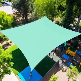 XISHAN 12'X16' Turquoise, Dark Grey, Light Grey, Rust Red, Scarlet, Sand, Beige HDPE Sunshade Sail, 160 Grams (Option: 12X16ft-Turquoise)